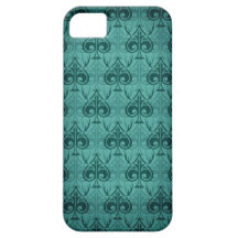 Cuckold-Cuckoldress-Hotwife damask pattern - Green iPhone 5 Case