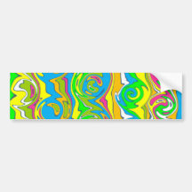 Cuckoo Abstract Swirl Bumper Stickers