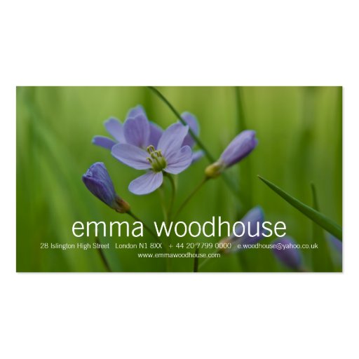 Cuckoo Flower Business Card (front side)