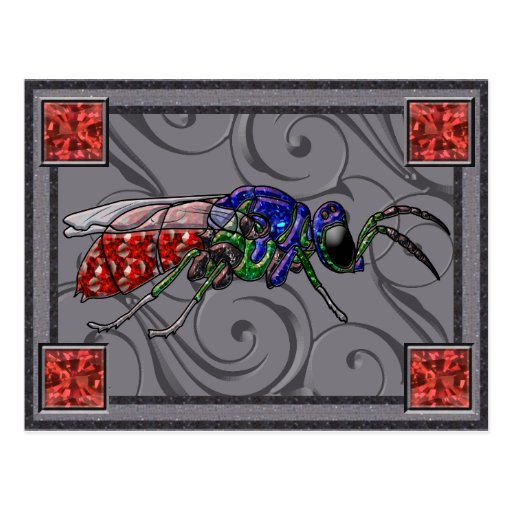 Cuckoo Wasp Collector Card Postcard