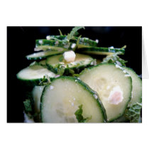 Cucumber-Lime Salad Note Card - Cu... - Customized cards