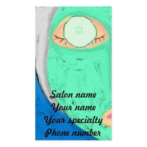 Cucumber Mask Business Card (front side)