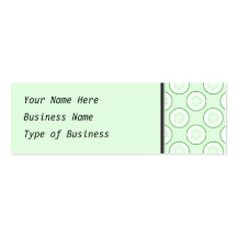 Cucumber Polka Dot Pattern. Business Cards