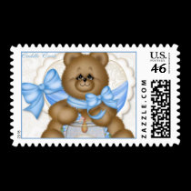 Cuddle Creek® Forget Me Not Teddy Stamp stamps