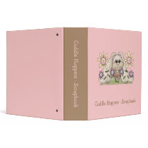 Cuddle Hoppers · Bunny with Flowers 3 Ring Binder