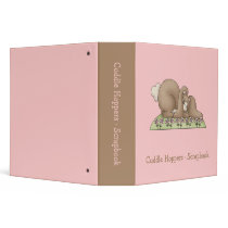 Cuddle Hoppers · Sleeping Brown Bunny Vinyl Binder