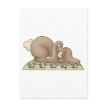 Cuddle Hoppers • Sleeping Brown Bunny postcards by CSCountryCuties Cuddle Hoppers • Sleeping Brown Bunny postcards