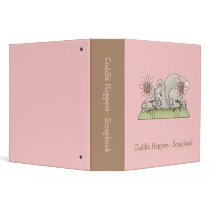 Cuddle Hoppers · Sleeping Grey Bunny Binder