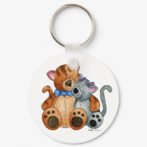 Cuddle Kitties Keychain by 13BlackCatsDesigns Cuddle Kitties Keychain