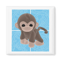 Cuddle Monkey Magnet by mariannegilliand Cuddle Monkey Magnet