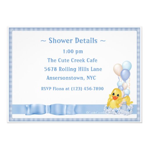 CuddleCreek® BathtubDucky Invitation