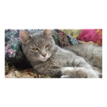 Cuddles on Pillow Bookmark Personalized Photo Card