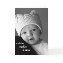 Cuddles, Sparkles, Giggles baby card by starlingphotos Cuddles, Sparkles, Giggles baby card