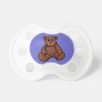 stuffed bear with pacifier