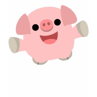 Cuddly Cartoon Pig Children T-shirt shirt