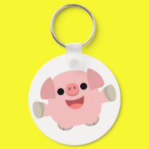 Cuddly Cartoon Pig keychain by Lioness_Graphics Cuddly Cartoon Pig keychain
