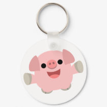 Cuddly Cartoon Pig keychain by Lioness_Graphics Cuddly Cartoon Pig keychain