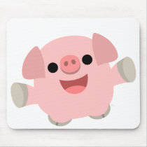 Cuddly Cartoon Pig mousepad by Lioness_Graphics Cuddly Cartoon Pig mousepad