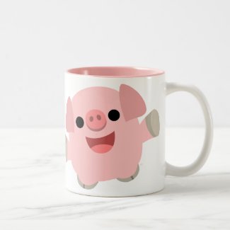 Cuddly Cartoon Pig Mug mug