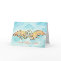 Cuddly Cuttlefish Valentine Greeting Card