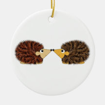 Cuddly Hedgehog Couple Ornament