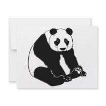 Cuddly Panda Bear invitations by Mustang_Lady Cuddly Panda Bear invitations