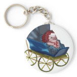 Cuddly Piglet White Keychain