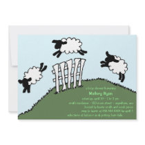 Cuddly Sheep Baby Shower Invitation