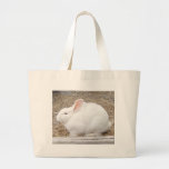 Cuddly White Bunny Canvas Bag