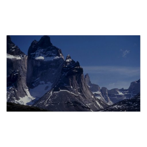Cuernos Mountains, Patagonia, Argentina Business Card Templates (back side)