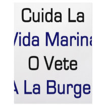 Cuida La Vida Marina O Vete A La Burger Custom Letterhead