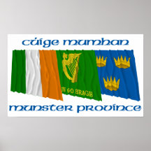 Cúige Mumhan (Munster Province) Flags Posters