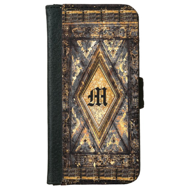 Culfoure Milon 6/6s Old Book Style  Monogram iPhone 6 Wallet Case-2