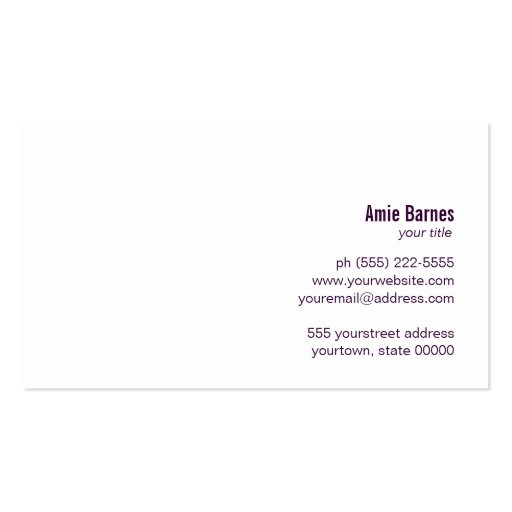 Culinary Chef Blue Whisk Logo Purple Business Card (back side)