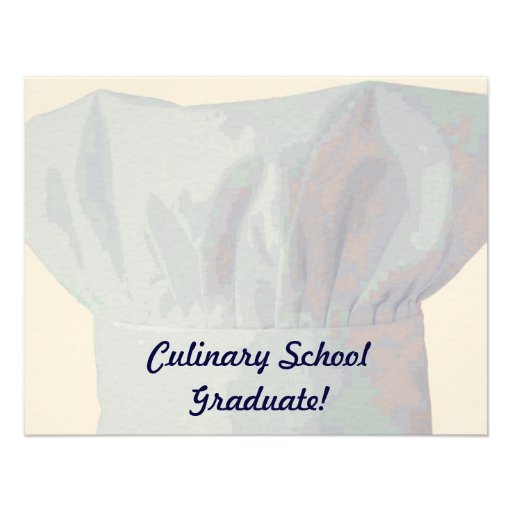 Culinary School Graduate Personalized Invites