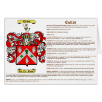 Cullen (irish(meaning)) greeting card