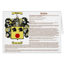 Cullen (meaning(scotland)) greeting card