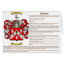 Cullens (meaning) greeting card