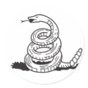 Culpeper Snake Sticker by rebelresistance Culpeper Snake Sticker