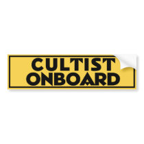 CULTIST ONBOARD bumper stickers