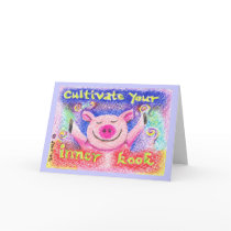 Cultivate Your Inner Kook Pig Blank Note Cards cards