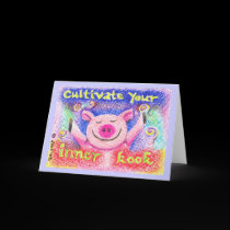 Cultivate Your Inner Kook Pig Blank Note Cards