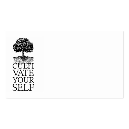 Cultivate Yourself Tree Business Card Template (front side)