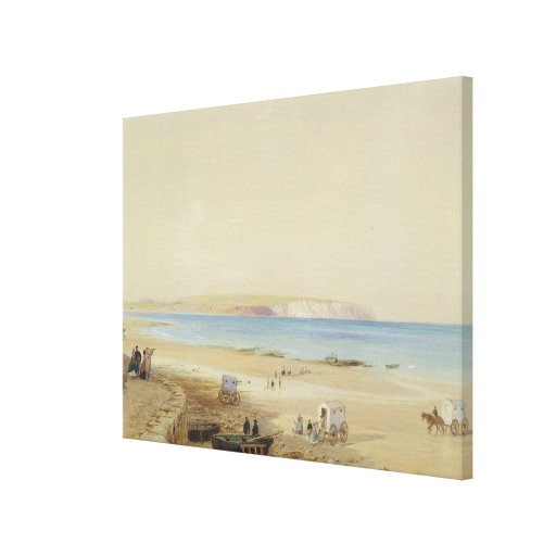 Culver Cliff, Isle of Wight (w/c, pen & ink, bodyc Canvas Print