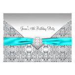 Cumpleaños de Quinceanera del azul del trullo déci Anuncio Personalizado