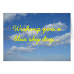 Cumpleaños del cielo azul tarjetas