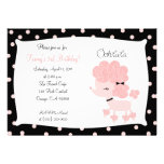 Cumpleaños FRANCÉS ROSADO del la 5x7 del la de Ooh Comunicado