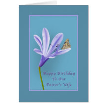 Cumpleaños, la esposa del pastor, flor del Daylily Tarjetas
