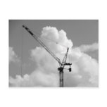 Cumulonimbus Crane - Black and White Postcard
