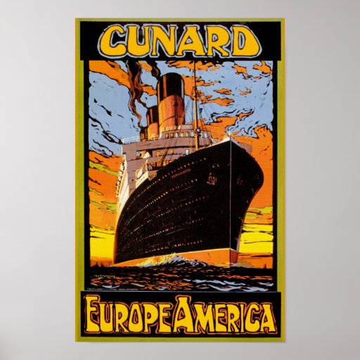 Cunard Europe-America Posters
